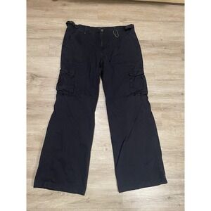 ANTHROPOLOGIE Sanctuary Reissue Black Cargo Pants Size 2XL Utility